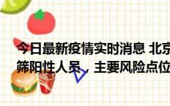 今日最新疫情实时消息 北京通州新增1例确诊病例和5例初筛阳性人员，主要风险点位公布