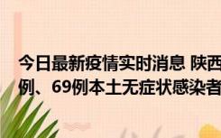 今日最新疫情实时消息 陕西10月24日新增17例本土确诊病例、69例本土无症状感染者