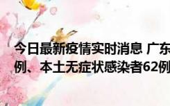 今日最新疫情实时消息 广东10月24日新增本土确诊病例33例、本土无症状感染者62例