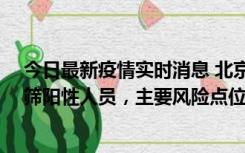 今日最新疫情实时消息 北京通州新增1例确诊病例和5例初筛阳性人员，主要风险点位公布