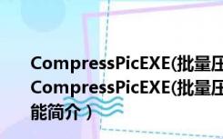 CompressPicEXE(批量压缩照片软件) V1.0 绿色免费版（CompressPicEXE(批量压缩照片软件) V1.0 绿色免费版功能简介）