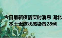 今日最新疫情实时消息 湖北10月23日新增本土确诊病例1例、本土无症状感染者28例