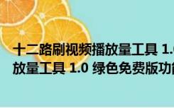 十二路刷视频播放量工具 1.0 绿色免费版（十二路刷视频播放量工具 1.0 绿色免费版功能简介）