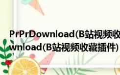 PrPrDownload(B站视频收藏插件) V1.0 免费版（PrPrDownload(B站视频收藏插件) V1.0 免费版功能简介）