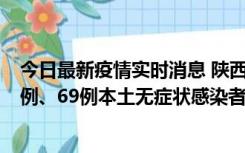 今日最新疫情实时消息 陕西10月24日新增17例本土确诊病例、69例本土无症状感染者