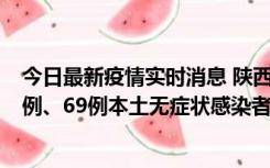 今日最新疫情实时消息 陕西10月24日新增17例本土确诊病例、69例本土无症状感染者