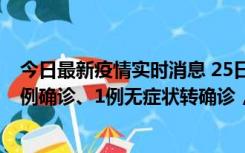 今日最新疫情实时消息 25日0至21时，新疆乌鲁木齐新增5例确诊、1例无症状转确诊，新增本土无症状73例