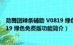 劲舞团辣条辅助 V0819 绿色免费版（劲舞团辣条辅助 V0819 绿色免费版功能简介）