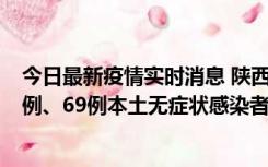 今日最新疫情实时消息 陕西10月24日新增17例本土确诊病例、69例本土无症状感染者