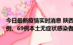 今日最新疫情实时消息 陕西10月24日新增17例本土确诊病例、69例本土无症状感染者