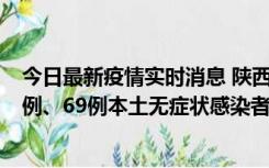 今日最新疫情实时消息 陕西10月24日新增17例本土确诊病例、69例本土无症状感染者