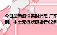 今日最新疫情实时消息 广东10月24日新增本土确诊病例33例、本土无症状感染者62例