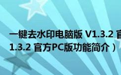 一键去水印电脑版 V1.3.2 官方PC版（一键去水印电脑版 V1.3.2 官方PC版功能简介）