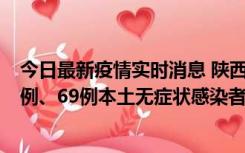 今日最新疫情实时消息 陕西10月24日新增17例本土确诊病例、69例本土无症状感染者