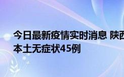 今日最新疫情实时消息 陕西10月25日新增本土确诊12例、本土无症状45例