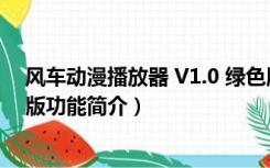 风车动漫播放器 V1.0 绿色版（风车动漫播放器 V1.0 绿色版功能简介）