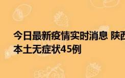 今日最新疫情实时消息 陕西10月25日新增本土确诊12例、本土无症状45例
