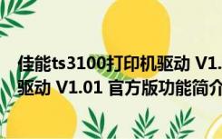 佳能ts3100打印机驱动 V1.01 官方版（佳能ts3100打印机驱动 V1.01 官方版功能简介）