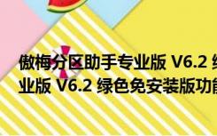 傲梅分区助手专业版 V6.2 绿色免安装版（傲梅分区助手专业版 V6.2 绿色免安装版功能简介）