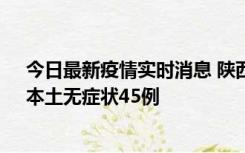 今日最新疫情实时消息 陕西10月25日新增本土确诊12例、本土无症状45例