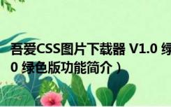 吾爱CSS图片下载器 V1.0 绿色版（吾爱CSS图片下载器 V1.0 绿色版功能简介）