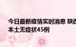 今日最新疫情实时消息 陕西10月25日新增本土确诊12例、本土无症状45例
