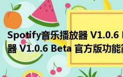 Spotify音乐播放器 V1.0.6 Beta 官方版（Spotify音乐播放器 V1.0.6 Beta 官方版功能简介）