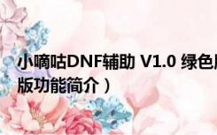 小嘀咕DNF辅助 V1.0 绿色版（小嘀咕DNF辅助 V1.0 绿色版功能简介）