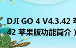 DJI GO 4 V4.3.42 苹果版（DJI GO 4 V4.3.42 苹果版功能简介）