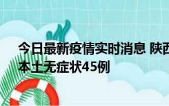 今日最新疫情实时消息 陕西10月25日新增本土确诊12例、本土无症状45例