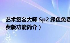 艺术签名大师 Sp2 绿色免费版（艺术签名大师 Sp2 绿色免费版功能简介）