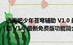 逃跑吧少年苍穹辅助 V1.0 最新免费版（逃跑吧少年苍穹辅助 V1.0 最新免费版功能简介）