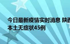 今日最新疫情实时消息 陕西10月25日新增本土确诊12例、本土无症状45例