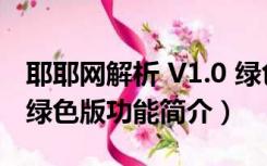 耶耶网解析 V1.0 绿色版（耶耶网解析 V1.0 绿色版功能简介）