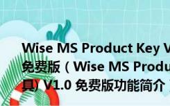 Wise MS Product Key Viewer(微软密钥查看工具) V1.0 免费版（Wise MS Product Key Viewer(微软密钥查看工具) V1.0 免费版功能简介）