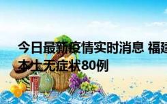 今日最新疫情实时消息 福建10月25日新增本土确诊13例、本土无症状80例