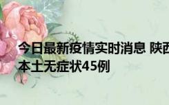 今日最新疫情实时消息 陕西10月25日新增本土确诊12例、本土无症状45例