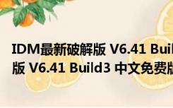 IDM最新破解版 V6.41 Build3 中文免费版（IDM最新破解版 V6.41 Build3 中文免费版功能简介）