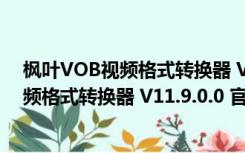 枫叶VOB视频格式转换器 V11.9.0.0 官方版（枫叶VOB视频格式转换器 V11.9.0.0 官方版功能简介）