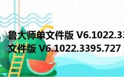 鲁大师单文件版 V6.1022.3395.727 绿色免费版（鲁大师单文件版 V6.1022.3395.727 绿色免费版功能简介）