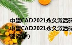 中望CAD2021永久激活码生成器 V32/64位 绿色最新版（中望CAD2021永久激活码生成器 V32/64位 绿色最新版功能简介）