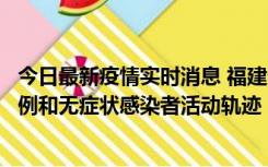 今日最新疫情实时消息 福建省莆田市仙游县公布新增确诊病例和无症状感染者活动轨迹