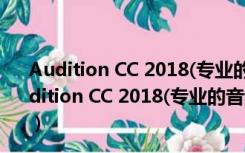 Audition CC 2018(专业的音频处理软件) 中文破解版（Audition CC 2018(专业的音频处理软件) 中文破解版功能简介）