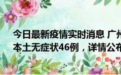 今日最新疫情实时消息 广州10月25日新增本土确诊27例、本土无症状46例，详情公布