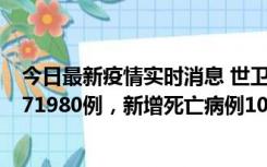 今日最新疫情实时消息 世卫组织：全球新增新冠确诊病例371980例，新增死亡病例1037例