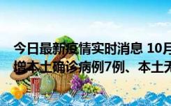 今日最新疫情实时消息 10月26日0-21时，新疆乌鲁木齐新增本土确诊病例7例、本土无症状感染者69例