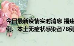 今日最新疫情实时消息 福建10月26日新增本土确诊病例31例、本土无症状感染者78例