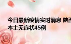 今日最新疫情实时消息 陕西10月25日新增本土确诊12例、本土无症状45例
