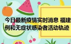 今日最新疫情实时消息 福建省莆田市仙游县公布新增确诊病例和无症状感染者活动轨迹