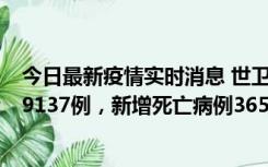 今日最新疫情实时消息 世卫组织：全球新增新冠确诊病例79137例，新增死亡病例365例